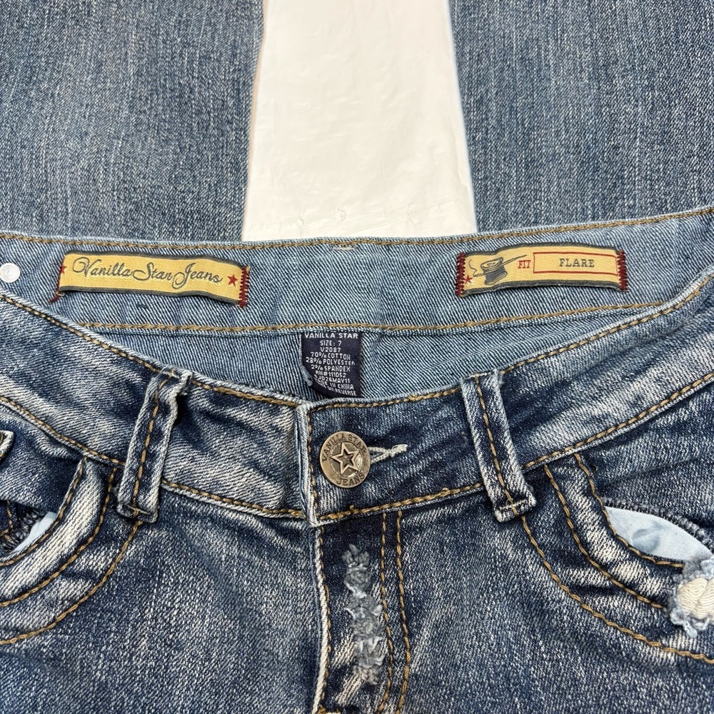 Vanilla Star Flare Distressed Jeans Women’s 7 - Picture 5 of 11